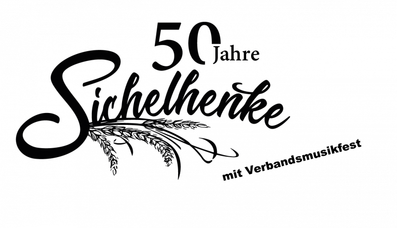 Logo 50 Jahre Sichelhenke mit Verbandsmusikfest - ohne Hintergrund